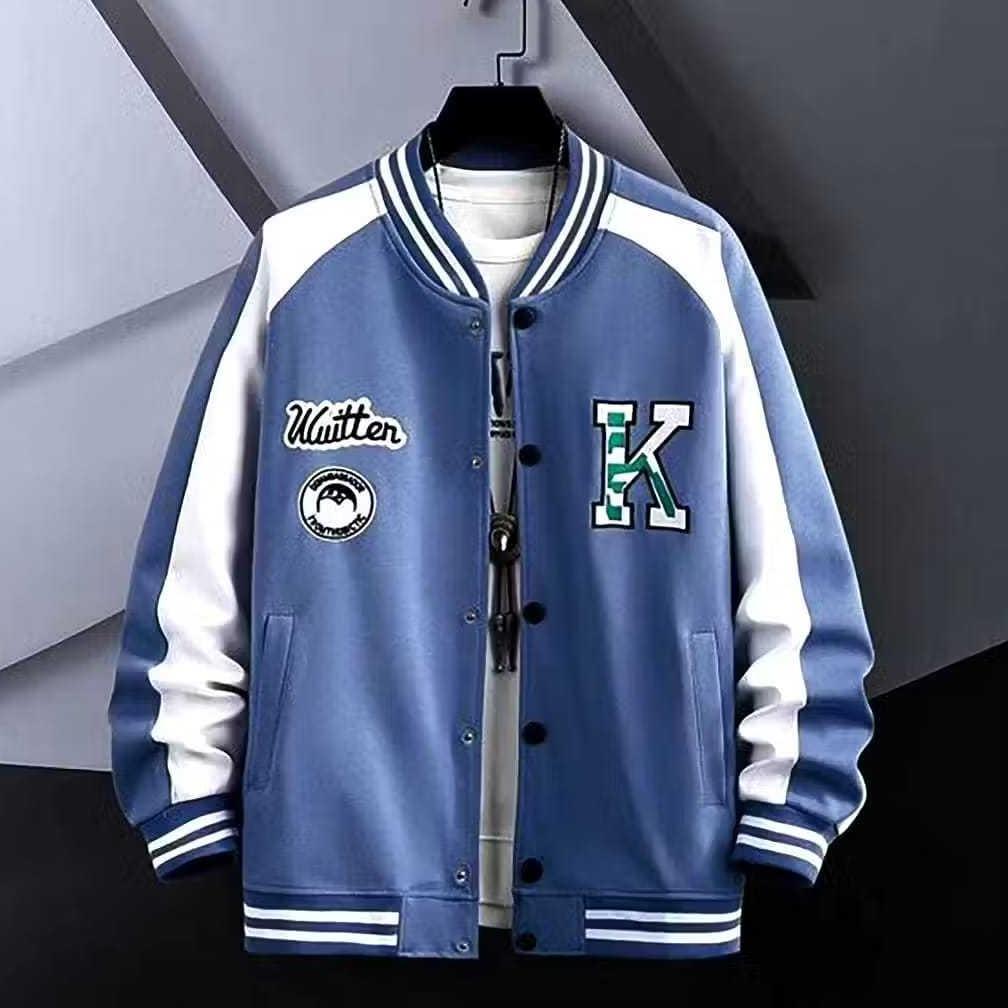 100% aman jaket varsity baseball original full sabllon - jaket bomber varsity pria wanita original p