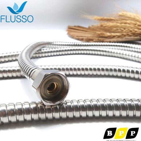 BIG PROMO Selang Fleksibel Sambungan Air Drat 1/2 Stainless FLUSSO | Selang Sambungan Water Heater |