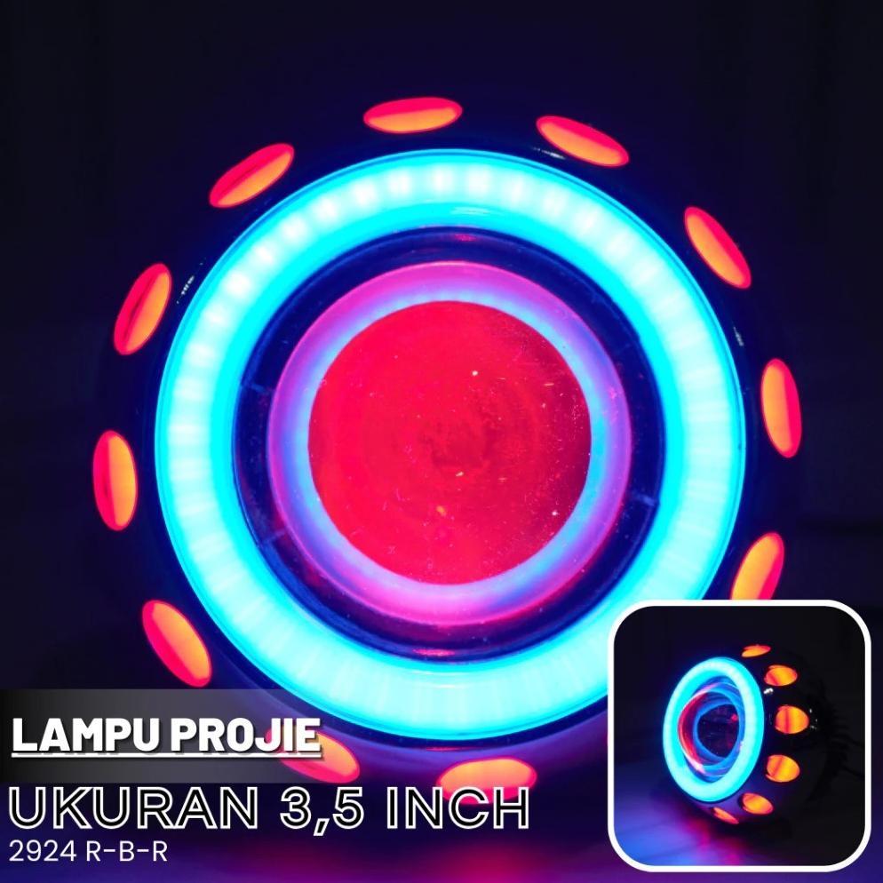 (COD) LAMPU TEMBAK PROJIE UBUR UBUR SABIT 3.5 INCH LAMPU DEPAN PROJIE UNIVERSAL MOTOR MOBIL