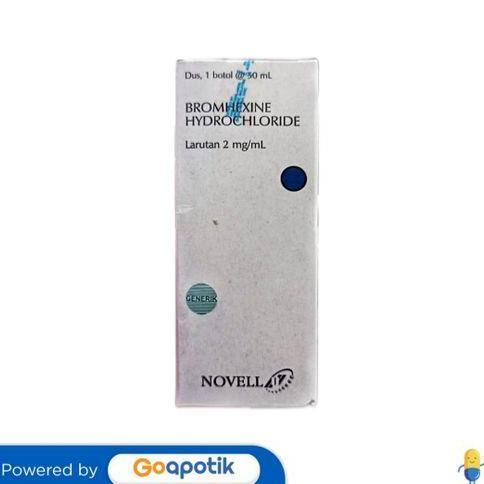 Bromhexine Hcl Novell 2 Mg/Ml Larutan 50 Ml Botol