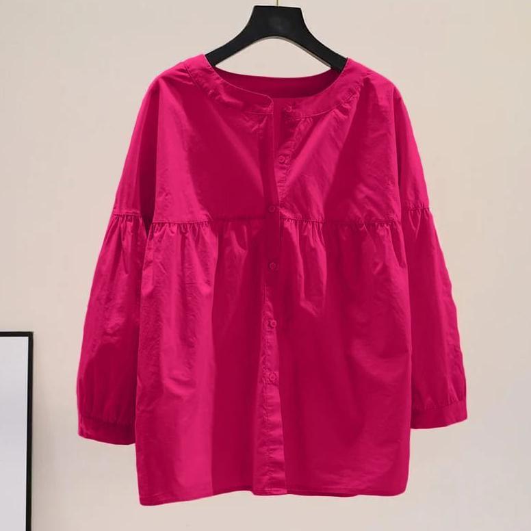 100% AMAN KEMEJA & BLOUSE WANITA/BLOUSE WANITA KEKINIAN/BLOUSE WANITA OVERSIZE KEKINIAN
