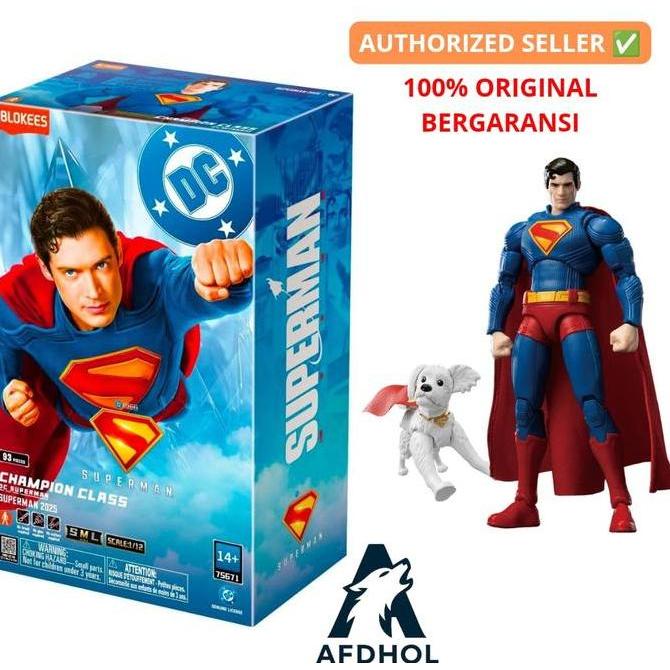 BLOKEES FIGURES SUPERMAN SUPER MAN DC 2025 KRYPTO DOG CHAMPION CLASS ACTION FIGURES DC SUPERMAN 2025