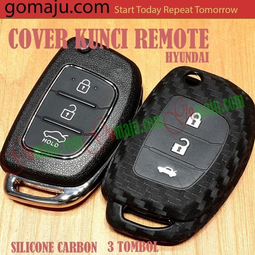 SILICONE CARBON KUNCI HYUNDAI SANTA FE COVER KUNCI TUCSON 3 BTN