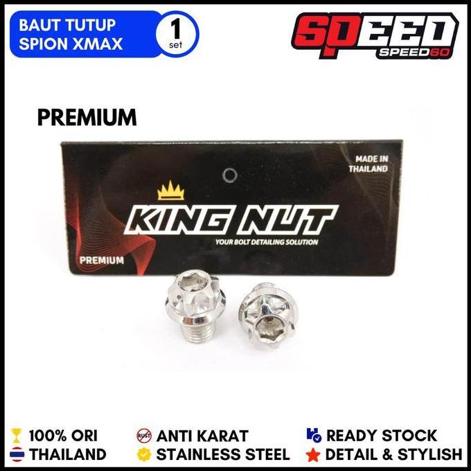NEW BAUT TUTUP SPION XMAX PROBOLT STAINLESS KING NUT THAILAND ORI
