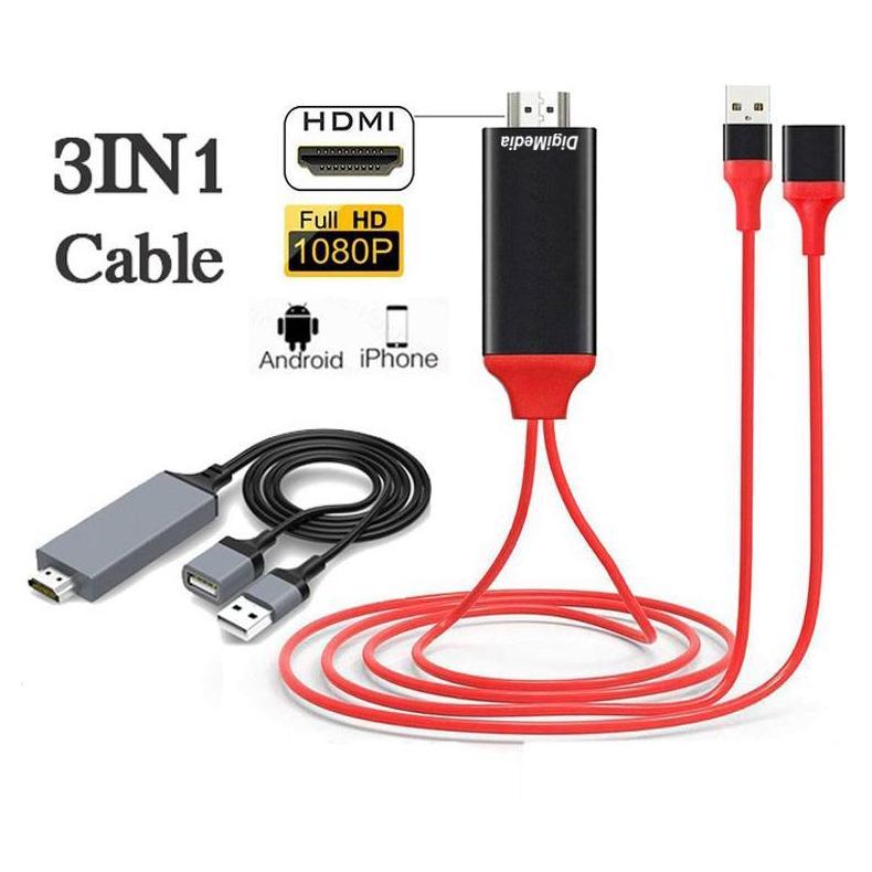 Murah Tripsky  Adapter Kabel Type C To Hdmi 4K Uhd Converter Hp Ke Proyektor,  Hp Ke Tv