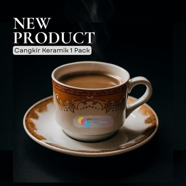 Gelas Cangkir Kopi Set Keramik 1 Pa Isi 6
