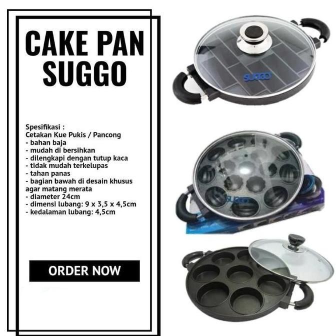 [SUGGO BULAT]CETAKAN KUE SUGGO |SUGGO CAKE PAN 7/8 LUBANG DATAR CETAKAN BULAT