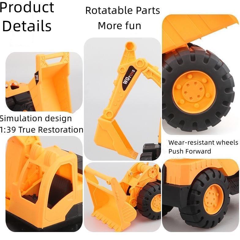 TERLARIS JOYTOYS1 Besar Truk Mainan Teknik Dump Truck Truk Mainan Bulldozer Excavator Traktor Mobil 