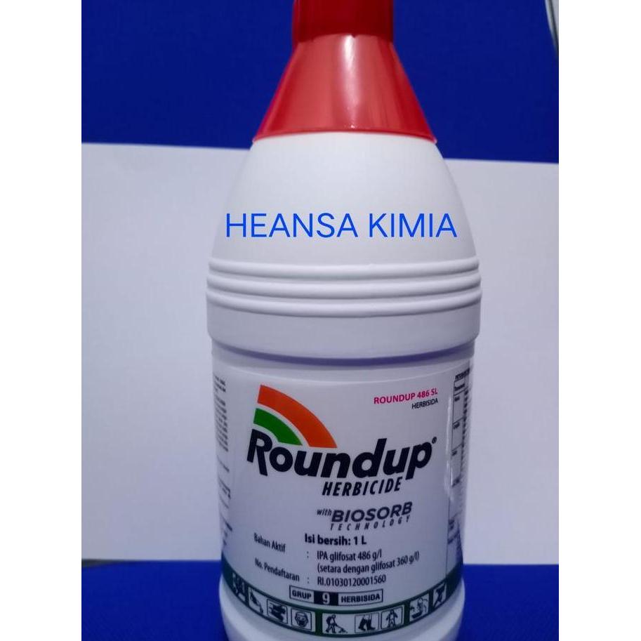 NEW ROUNDUP PEMBASMI RUMPUT LIAR/HERBISIDA 1L KEMASAN 1 DUS ISI 12 BOTOL (GROSIR) ORI