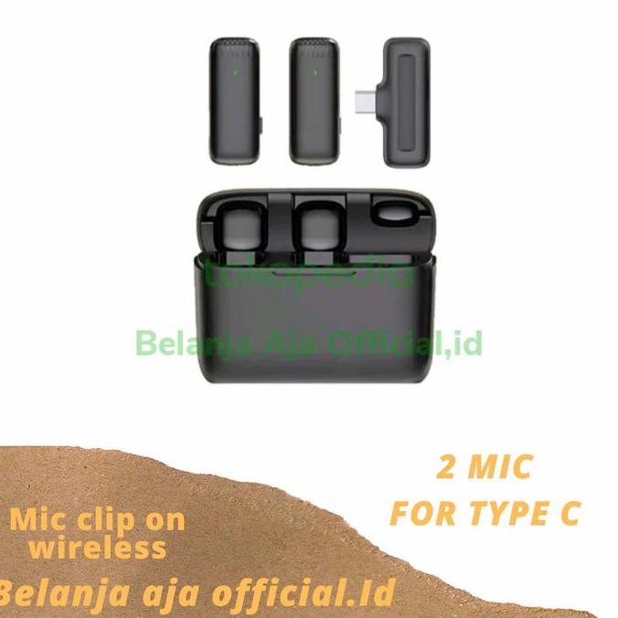 NEW CLIP ON LAVALIER MICROPHONE WIRELESS MIC VLOG YOUTUBER UNTUK PODCAST ORI
