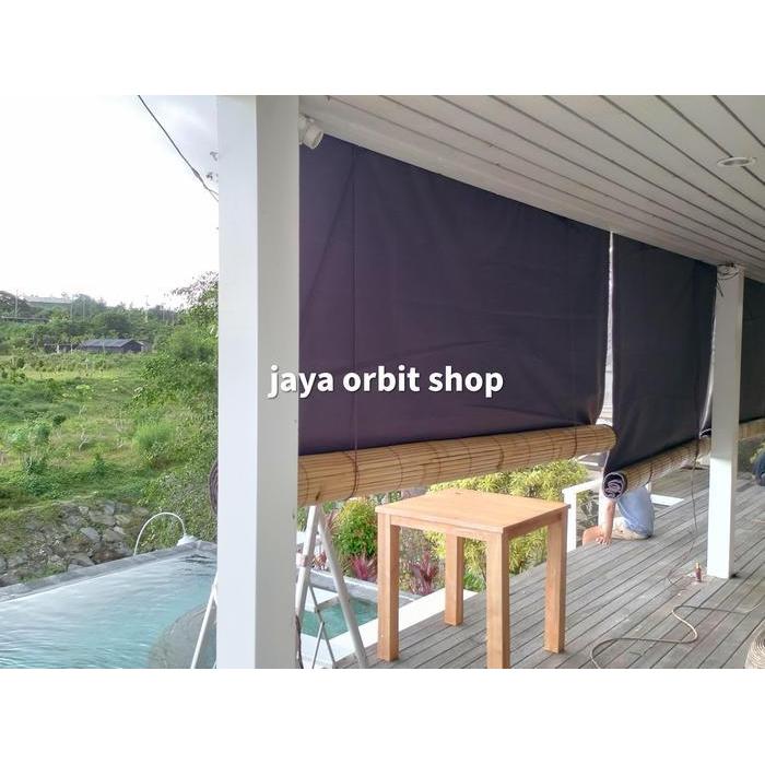 Tirai bambu waterproof L 3m x T 2,5m / krey bambu waterproof / kerei bambu gulung / tirai bambu lapi