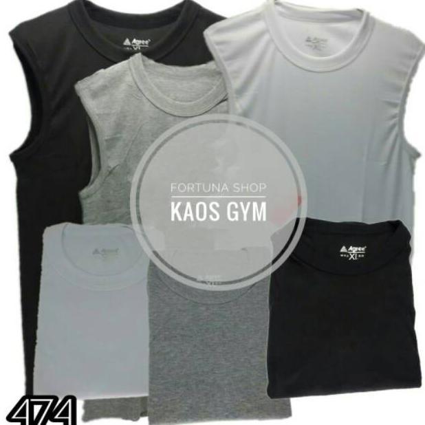 Kaos Pria - Kaos Oblong Kaos Tanktop Agree - Kaos Oblong Tanpa Lengan Kaos Singlet Fitness Sport