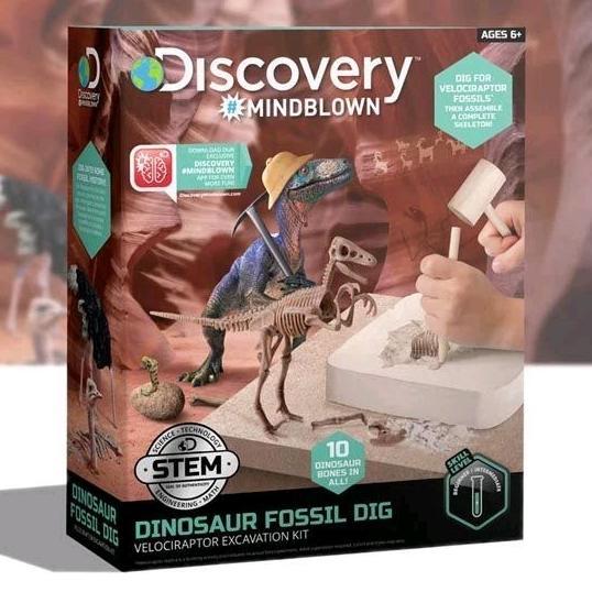 Promo Bulan Ini Discovery Mindblown Dinosaur Fossil Dig Velociraptor Excavation Kit Skeleton
