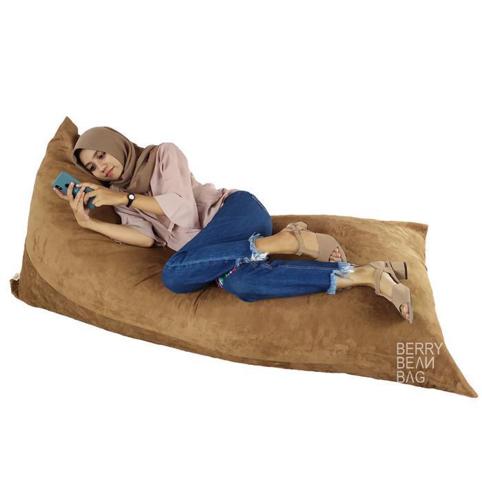 Beanbag Long Larva Bean Bag Triangle / Kursi Santai (Fullset)