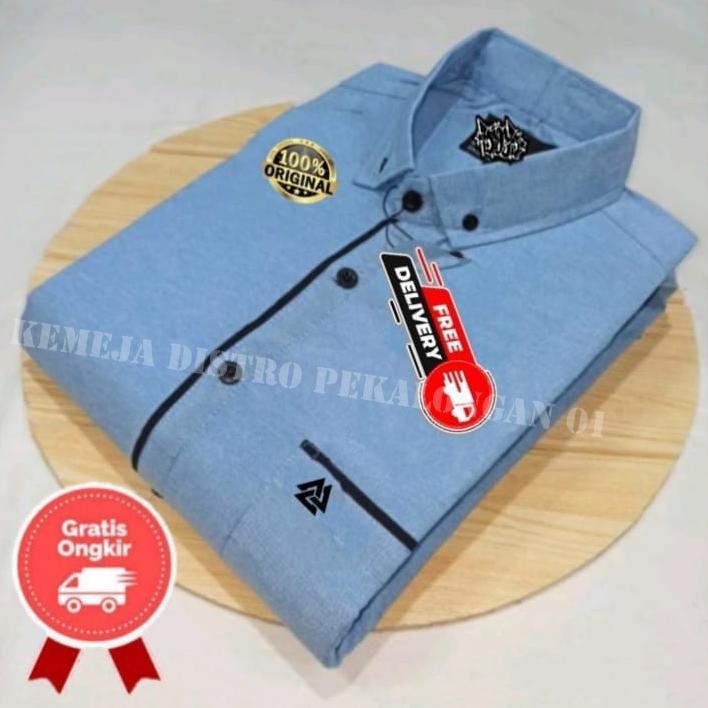 Kualitas Super Kemeja Polos Lengan Pendek Pria - Kemeja Polos Motif List Lengan Pendek Pria - Kemeja