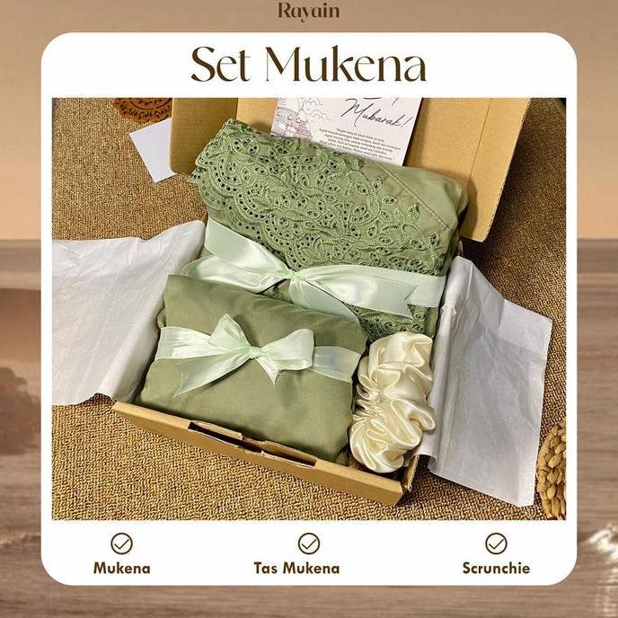 NEW PRICE - Paket E / Hampers Paket Mukena Dewasa Scrunchie Seserahan Gift Box Hadiah kado cewe wani