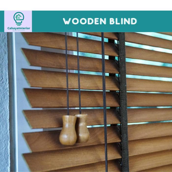 Wooden Blind Tirai Jendela Bahan Kayu Modern | Rumah dan Jendela Minimalis
