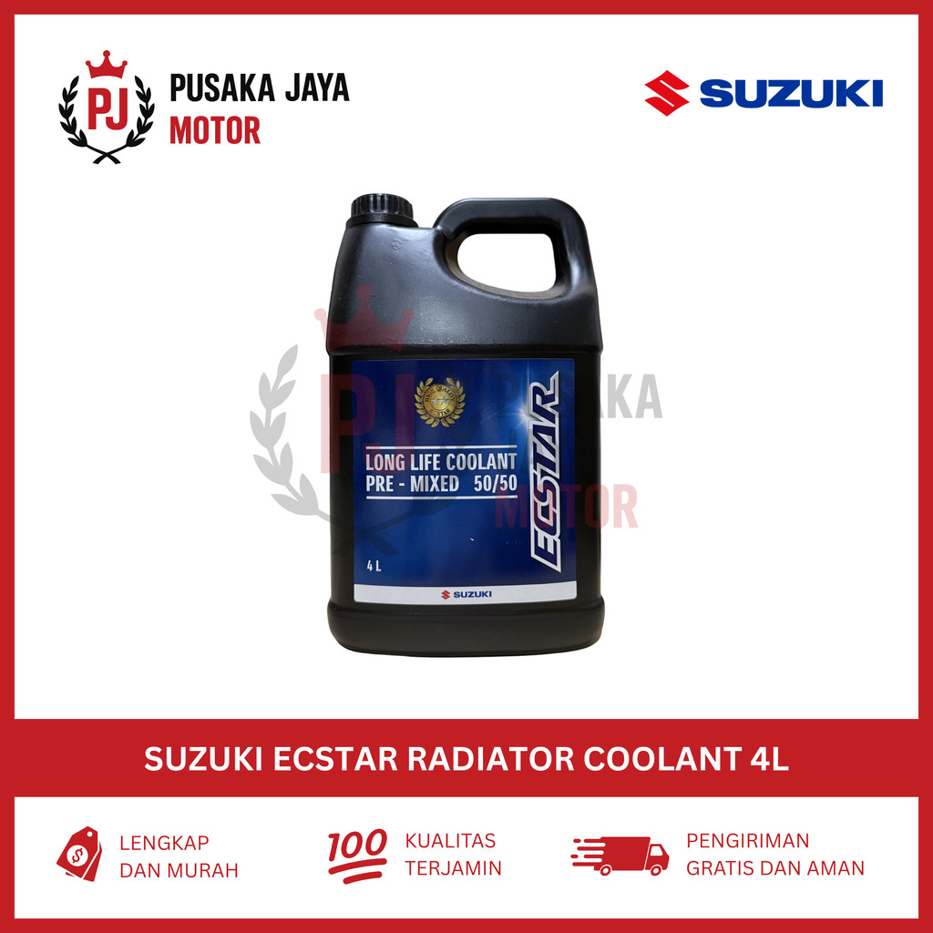 Suzuki Ecstar Radiator Coolant Original 4L | Cairan Air Radiator Mobil | Long Life Coolant 50/50 Pre
