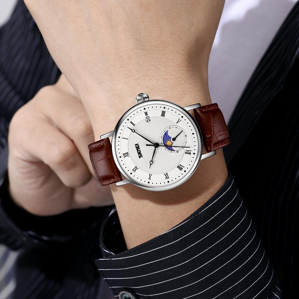SKMEI 9308 Jam Tangan Pria Analog Model Classic Tali PU Leather MGOS