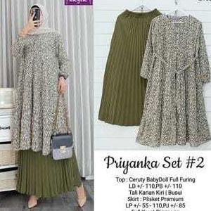 Super Deal Oneset Dress Milenial Setrok Polo Shirt Setelan Gamis Wanita Muslimah Long Tunik Luna Top