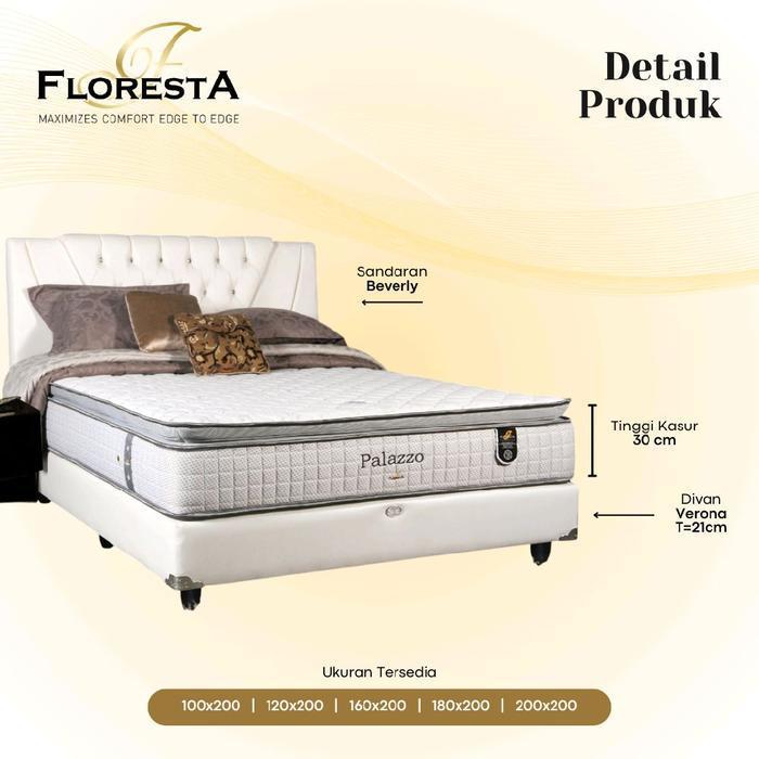 Kasur Springbed Floresta Palazzo Latex Pillow Top