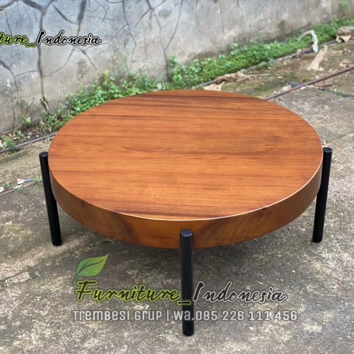 Meja Kopi Bulat Trembesi / Meja Trembesi / Meja Tamu Bulat