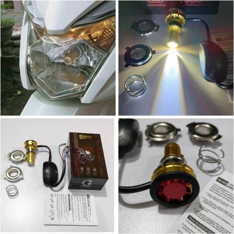 Unik Lampu Utama Projie Mini Laser Super Terang Gozima Lampu Motor Dan Mobil Warna Putih Halogen Put