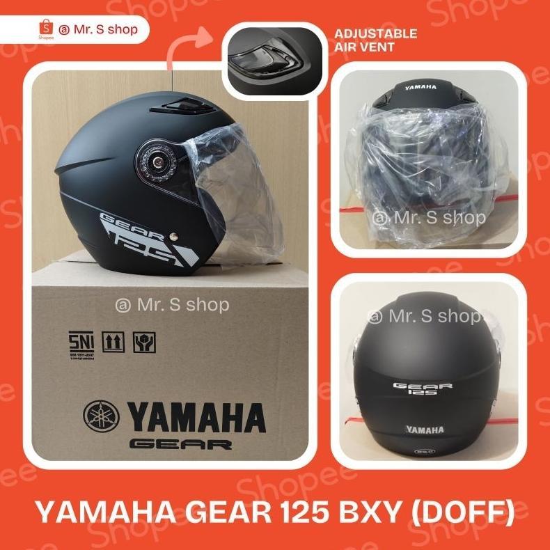 Tahan Lama  Helm Yamaha Original Sni Hitam Kilap L-Xl