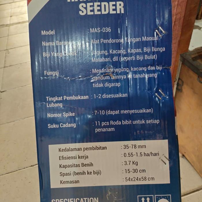 Alat tanam jagung kacang padi biji - bijian tipe dorong