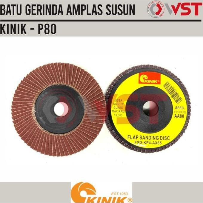 KINIK Batu Amplas Susun Bulat 4inch A80 / Kinik Flap Disc Grid 80