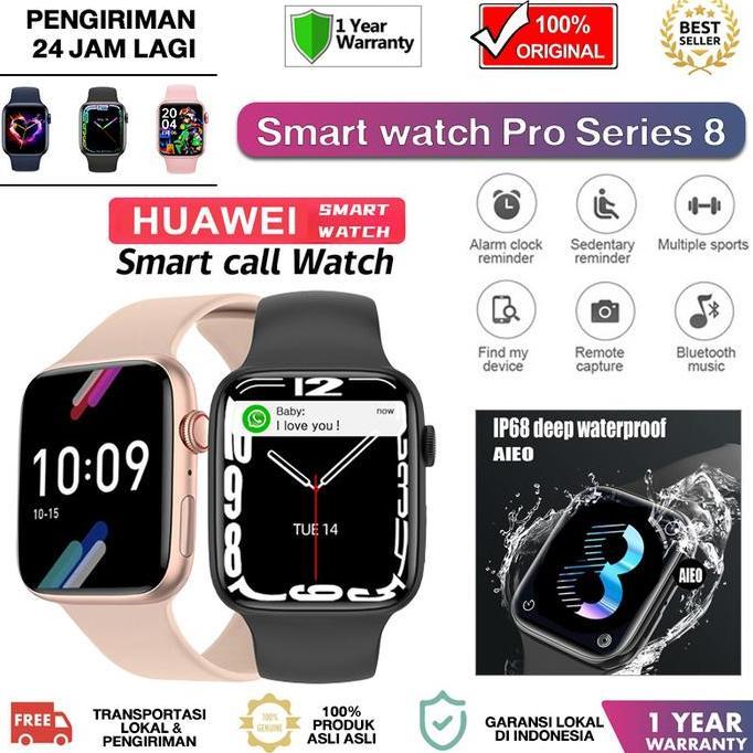 HUAWEI Jam Tangan Smart watch Pro Series 8 Full Layar Terbaru Original