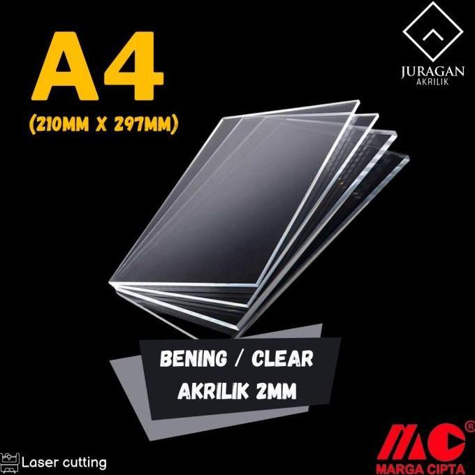 Akrilik Bening A4 2mm Marga Cipta