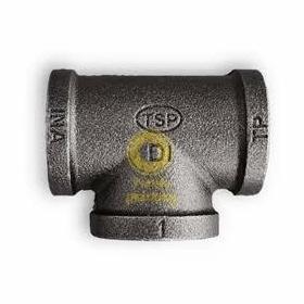 TEE T CABANG 3 DRAT MERK TSP BLACKSTEEL BS BESI HITAM 1" INCH