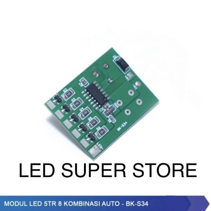 Modul LED Running S34 5 Jalur 5TR 8 Mode Kedip Otomatis