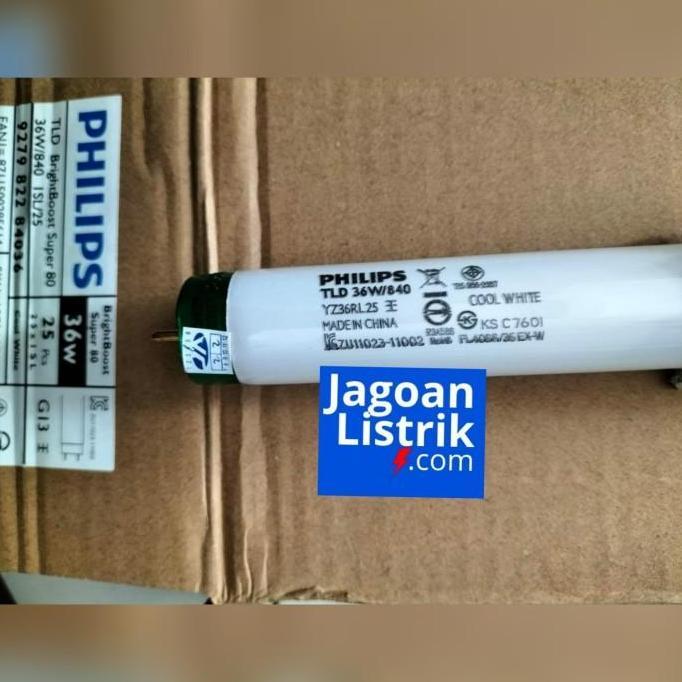 Lampu TLD 36W/840 Warm White Philips TL 36 Watt 36 W 4000K