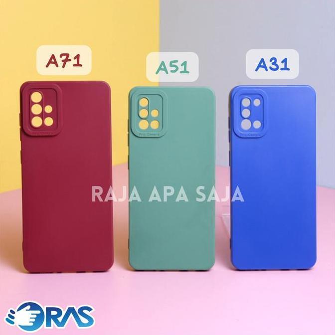 Soft Case SAMSUNG A31 A51 A71 Silicon Kesing Casing Cover Kondom HP - Maroon, A51
