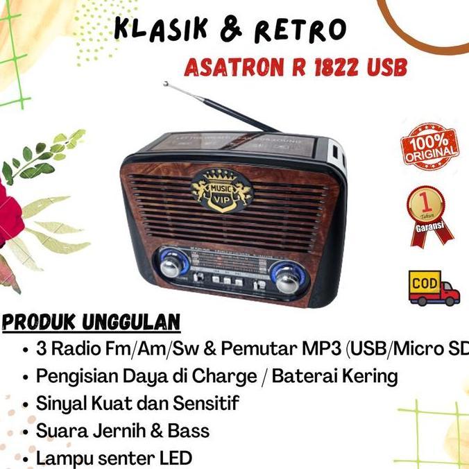Radio FM AM SW Asatron R 1094/1820/1822 USB 100% ORI