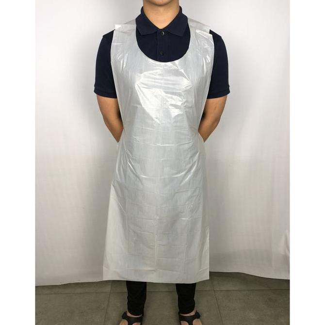 Apron Celemek Plastik LDPE / Apron Medis Disposable 1 Pack Isi 100 Pcs