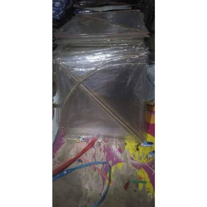 Layangan Siluman / Layangan Plastik Bening Uk 58 ( Isi 50 Pcs )