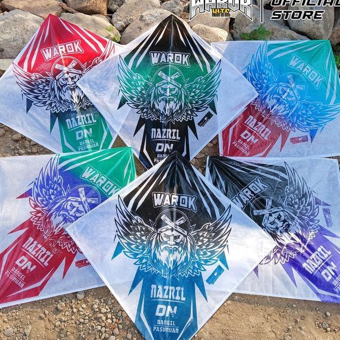 100Pcs Layangan Sukhoi Warok Standard Bambu Apus ukuran 57 Arku Mix Keras sedang dan Empuk