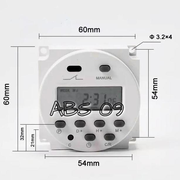 Timer Digital saklar otomatis alat on off lampu listrik AC220v AC 220v