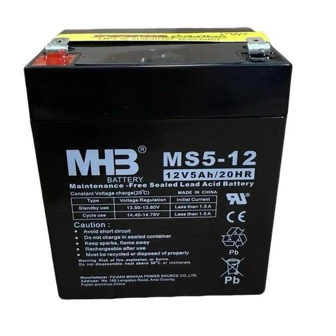 Baterai Aki Kering LONG LIFE 12V 5Ah TERMURAH ACCU APC UPS MHB MS5-12 12V 5Ah/20HR Batre MF SLA MH3 