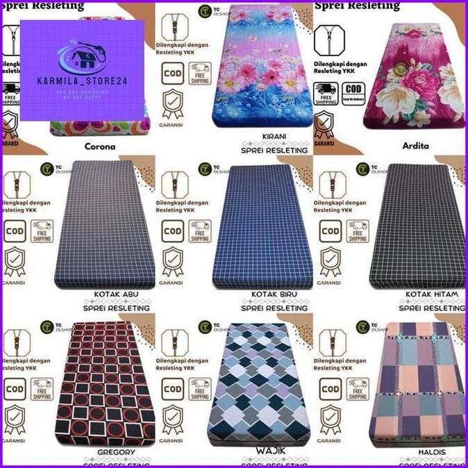 sarung kasur busa 120x200x20 | resleting | 120 | 120x200 | sprei | 3 D