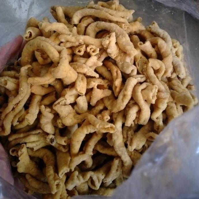 kripik usus ayam /kripik usus goreng tepung 250gr