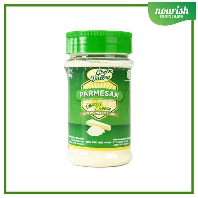 Green Valley Grated Parmesan Cheese / Keju Parmesan Bubuk, HALAL 80g