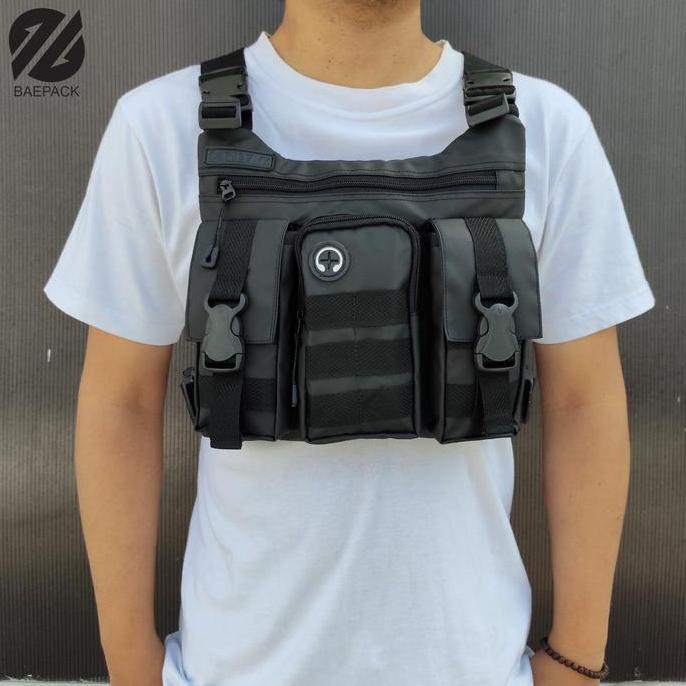 Baepack Tas Dada Pria Waterproof Anti Air Tactical Ala Brimob Military TNI Shaga Original - Chest Ba