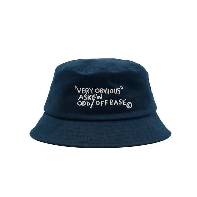 Three2nd x Basquiat Topi Bucket Hat Odd Off Biru 010823