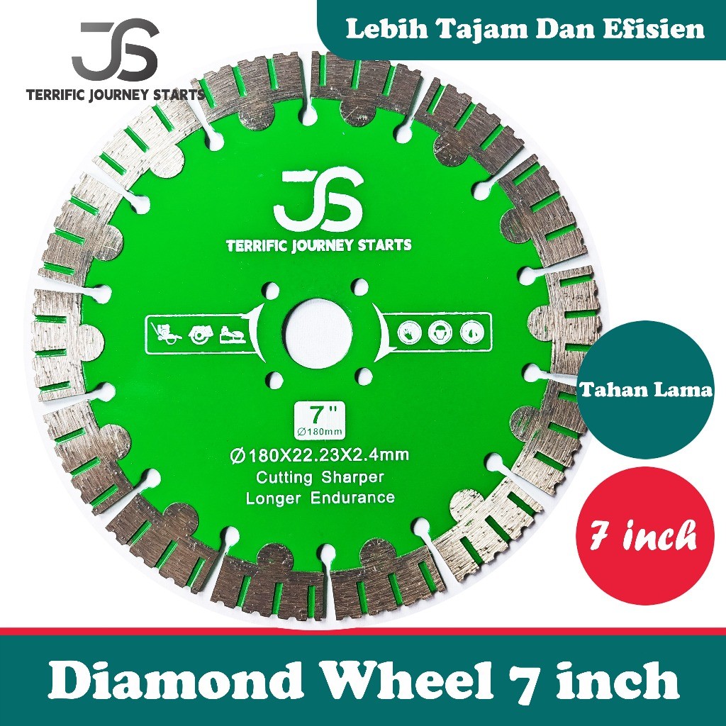 Js Diamond Wheel 4-5-6-7 Inch Mata Potong Batu Keramik Mata Potong Granit Mata Potong Granit