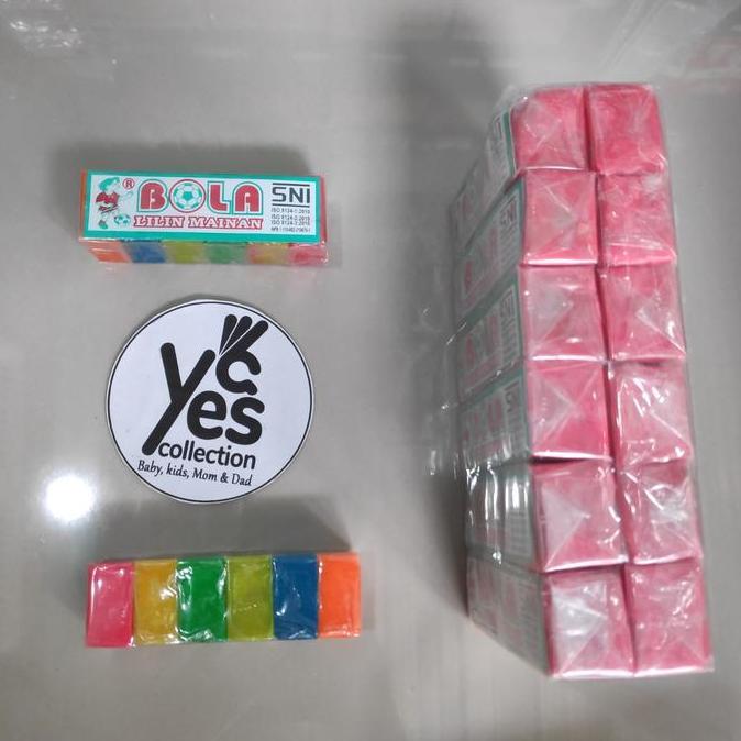 Maenan malam Jadul Lilin plastisin 6 Warna malem Mainan anak edukasi