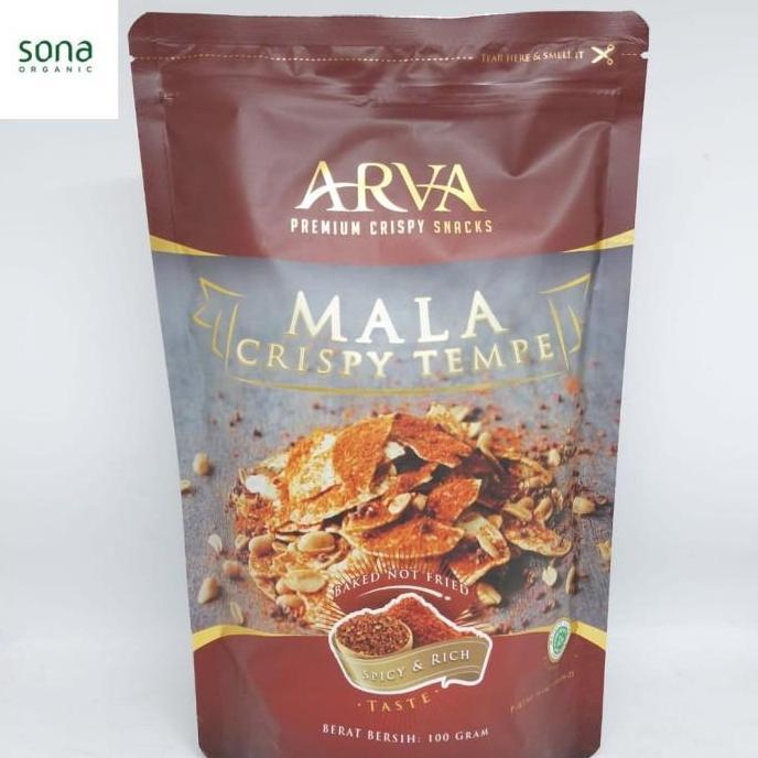 Arva Keripik Tempe Crispy Mala 100g - Non MSG